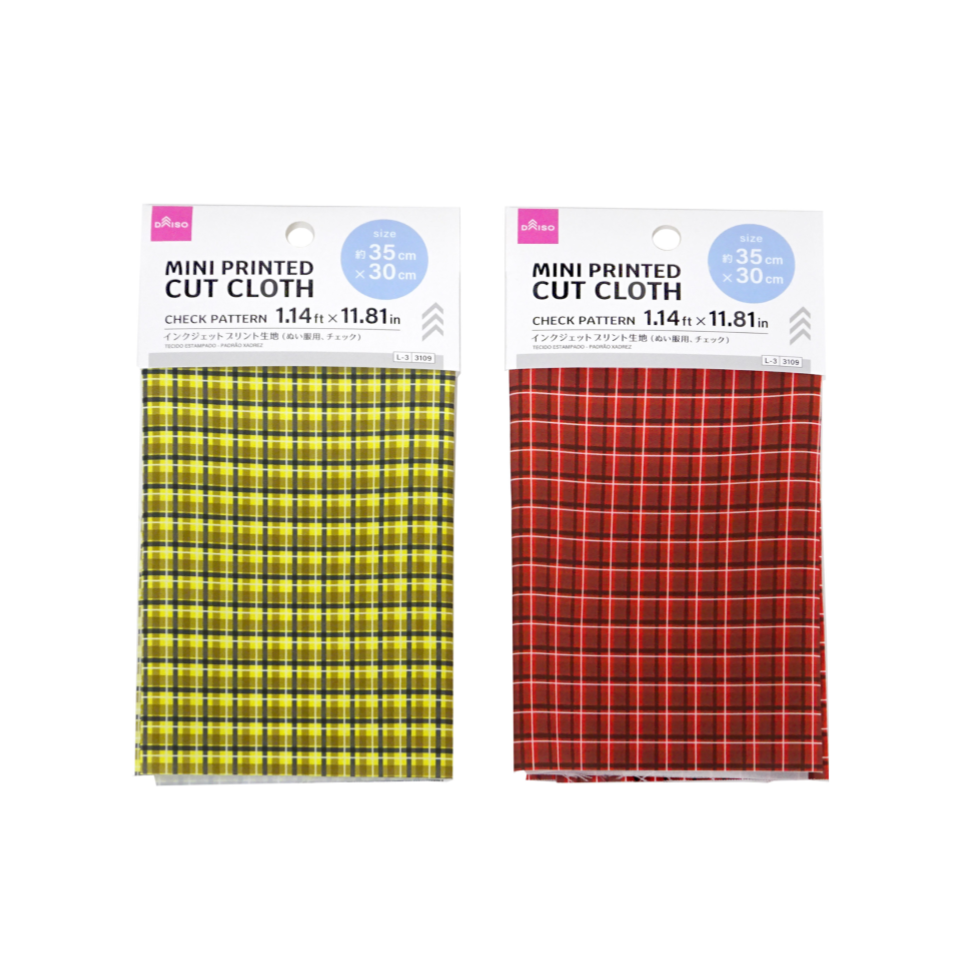 Mini Printed Cut Cloth Check Pattern