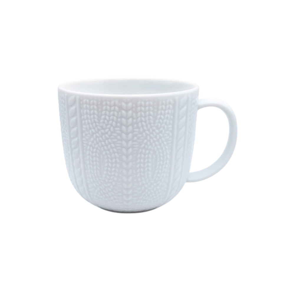 Mug Knit Emboss Blue
