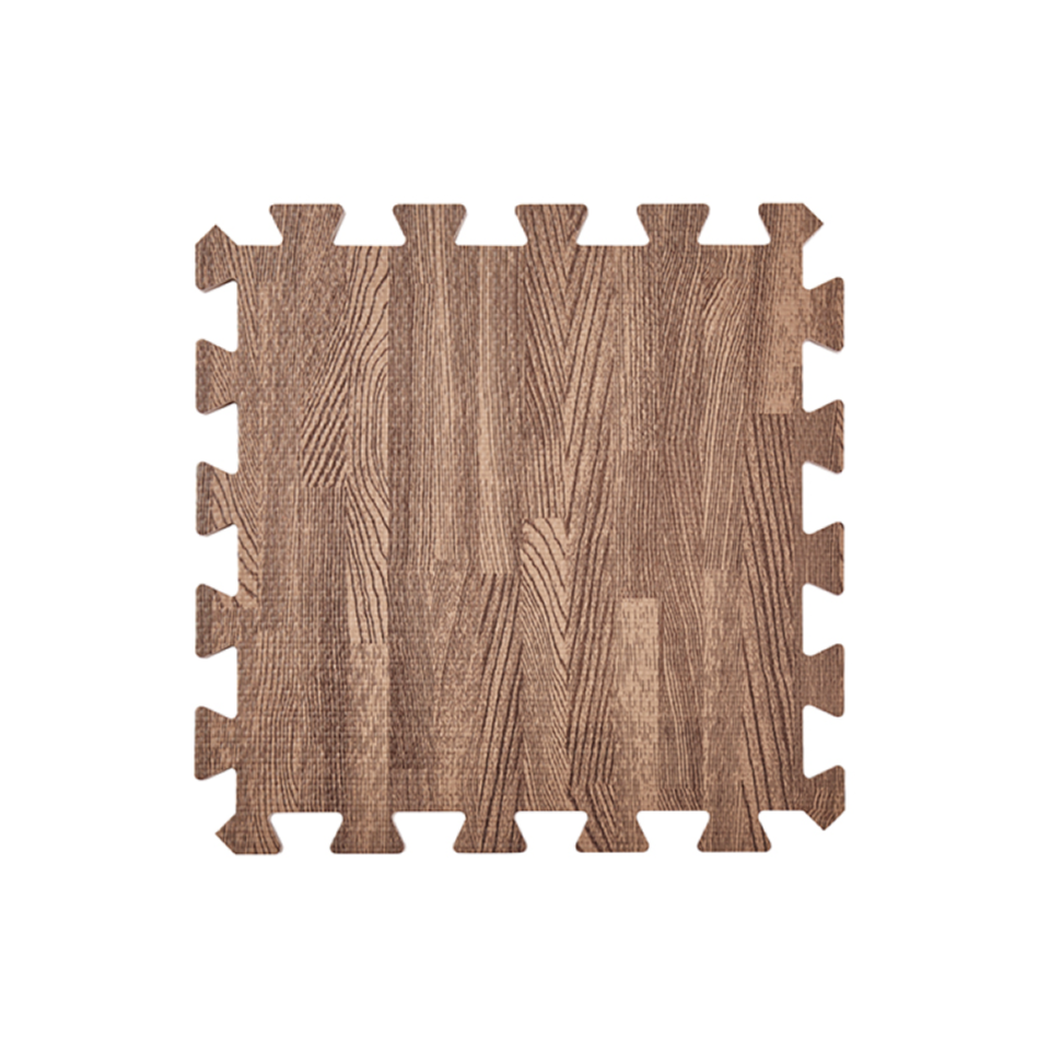 Puzzle Mat Woodgrain Brown