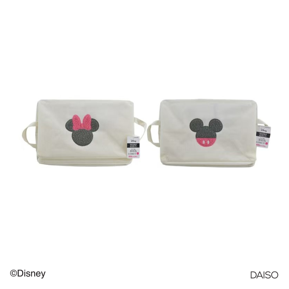 Embroidered Storage Box Mickey/Minnie Icon 38cm x 26cm x 24cm