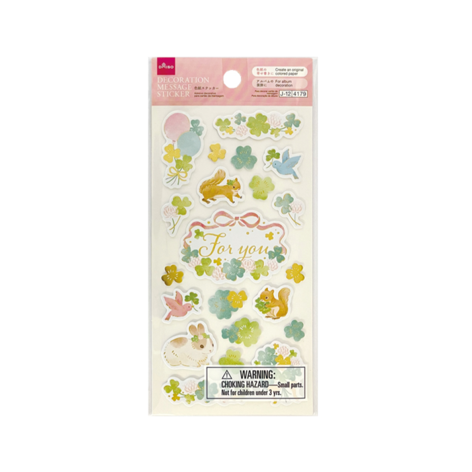 Decoration Message Sticker Clover Sponge