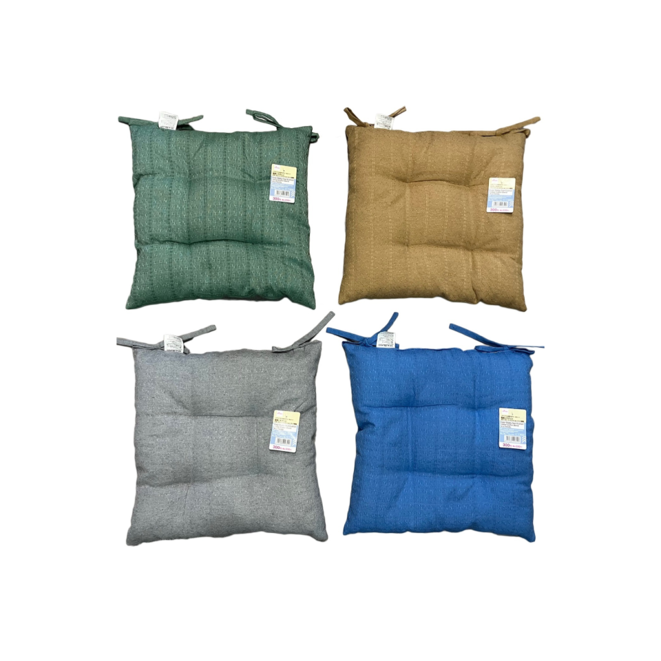 Color Dobby Seat Cushion Indian Cotton Blend