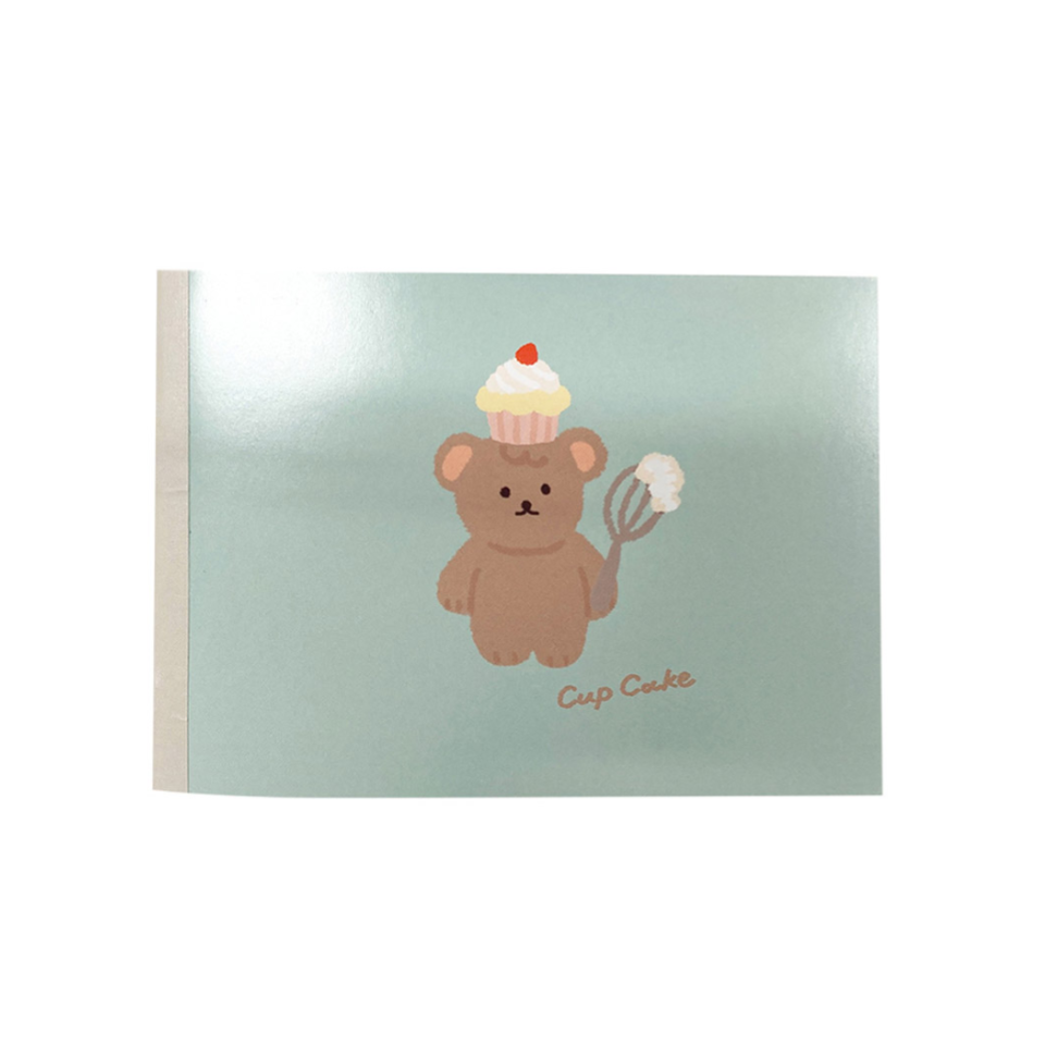 Notebook Semi B5 Half 7mm Ruled Line Bear 1