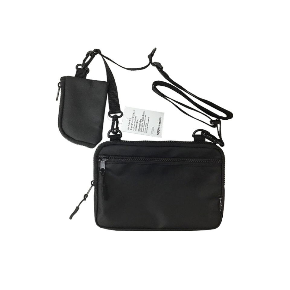 Shoulder Bag with Card Pouch Black