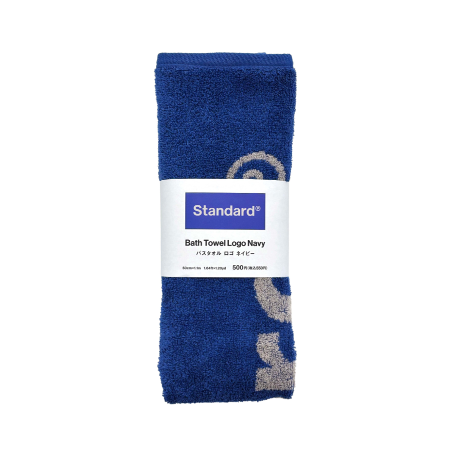Bath Towel Logo Navy