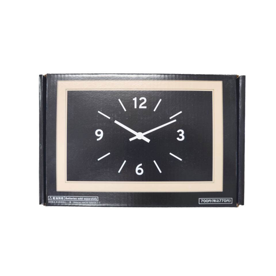 Desk Clock Square Black