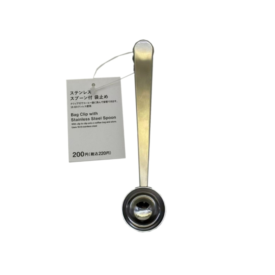 Bag Clip with Stainless Steel Spoon