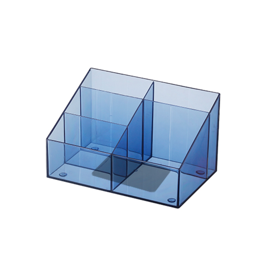 Accessory Storage Case Clear Blue 5 Compartments 17cm x 11cm x 10cm