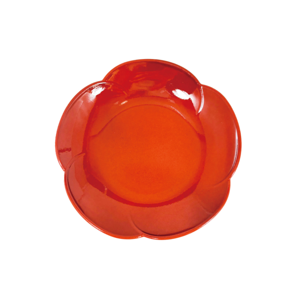 Kishunuri Plum Shaped Small Plate Shunkei Color