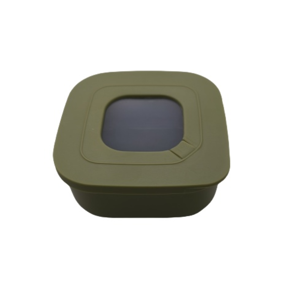 Storage Container with Air Valve Green 12cm x 12cm x 5.8cm