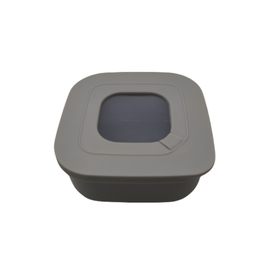 Storage Container with Air Valve Grey 12cm x 12cm x 5.8cm