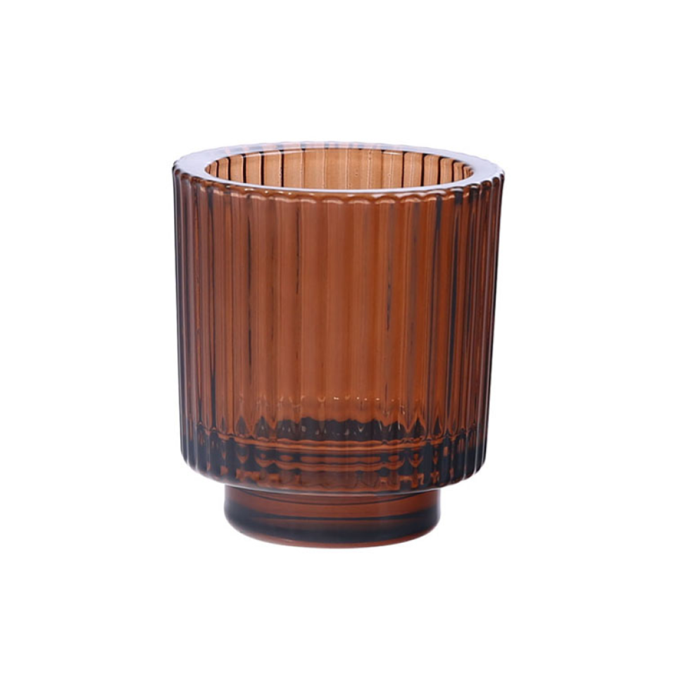 Candle Holder Wave Brown