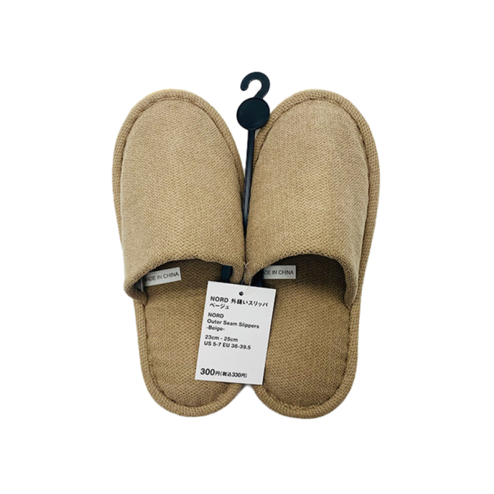 Outer Seam Slippers Nord Beige 23cm-25cm
