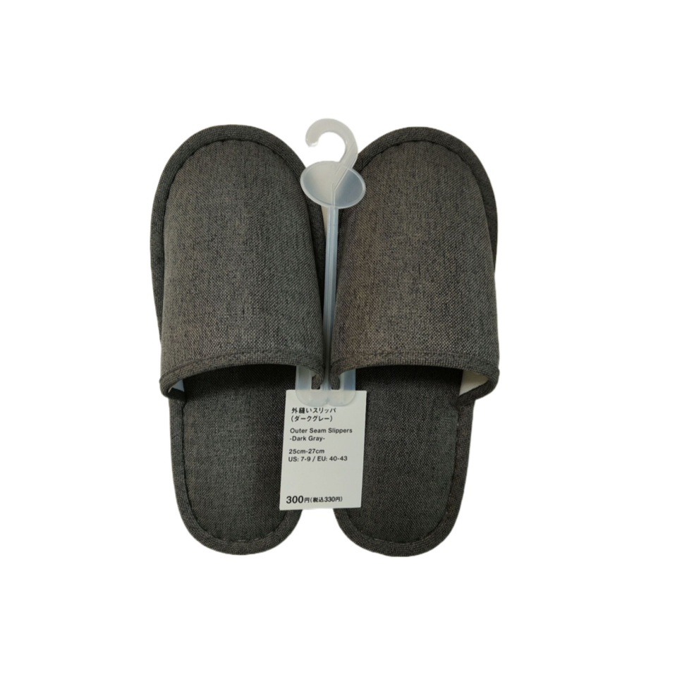 Outer Seam Slippers Dark Gray 25cm-27cm