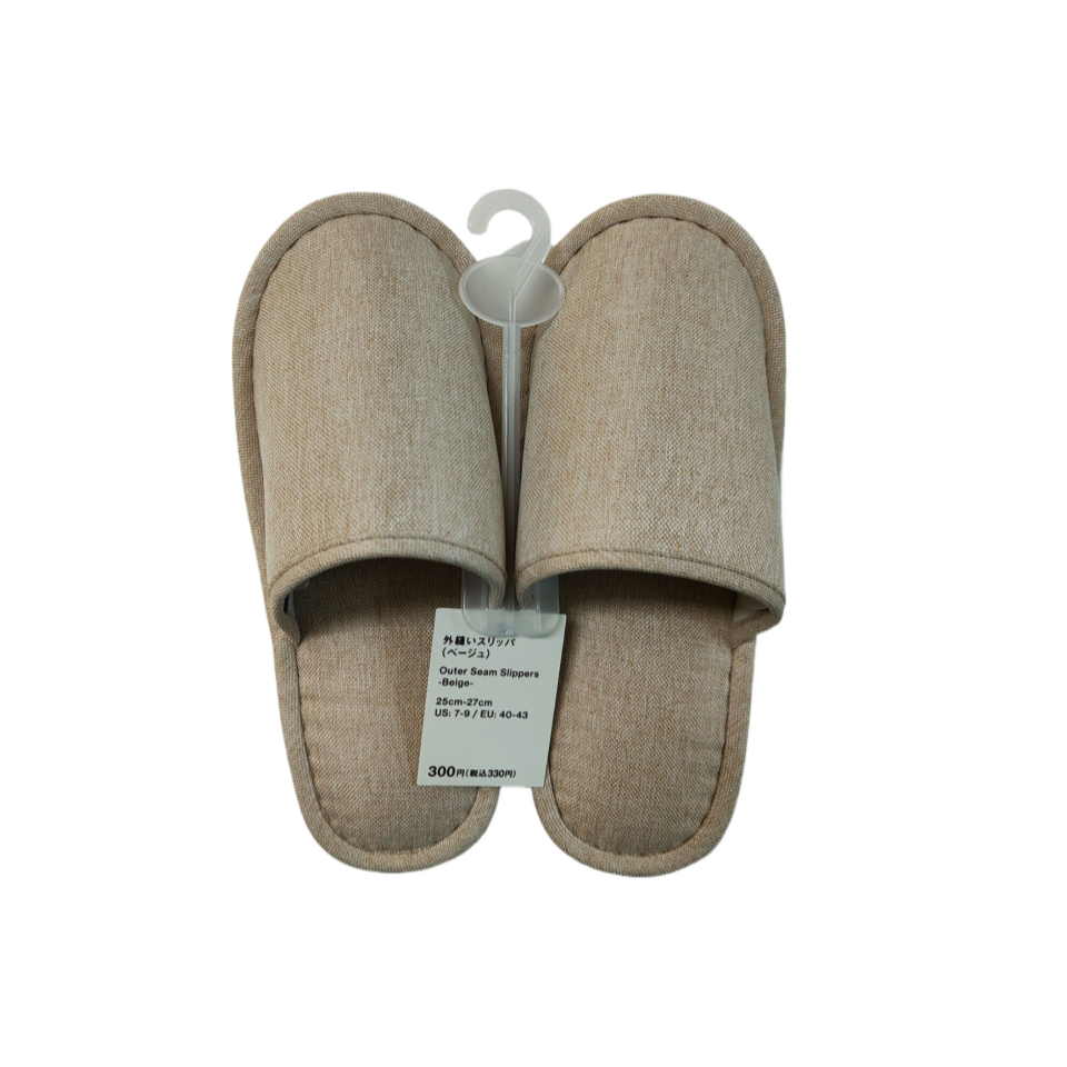 Outer Seam Slippers Beige 25cm-27cm