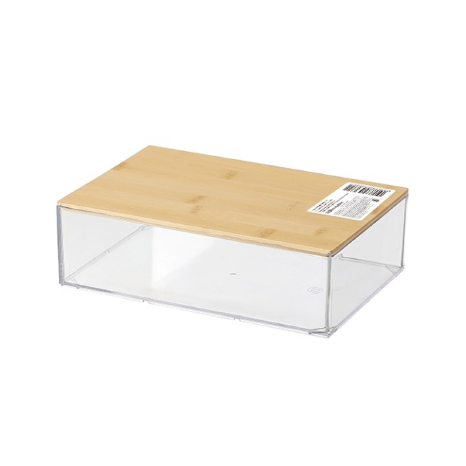 Storage Case with Bamboo Lid 7.5cm x 24.6cm x 16.4cm