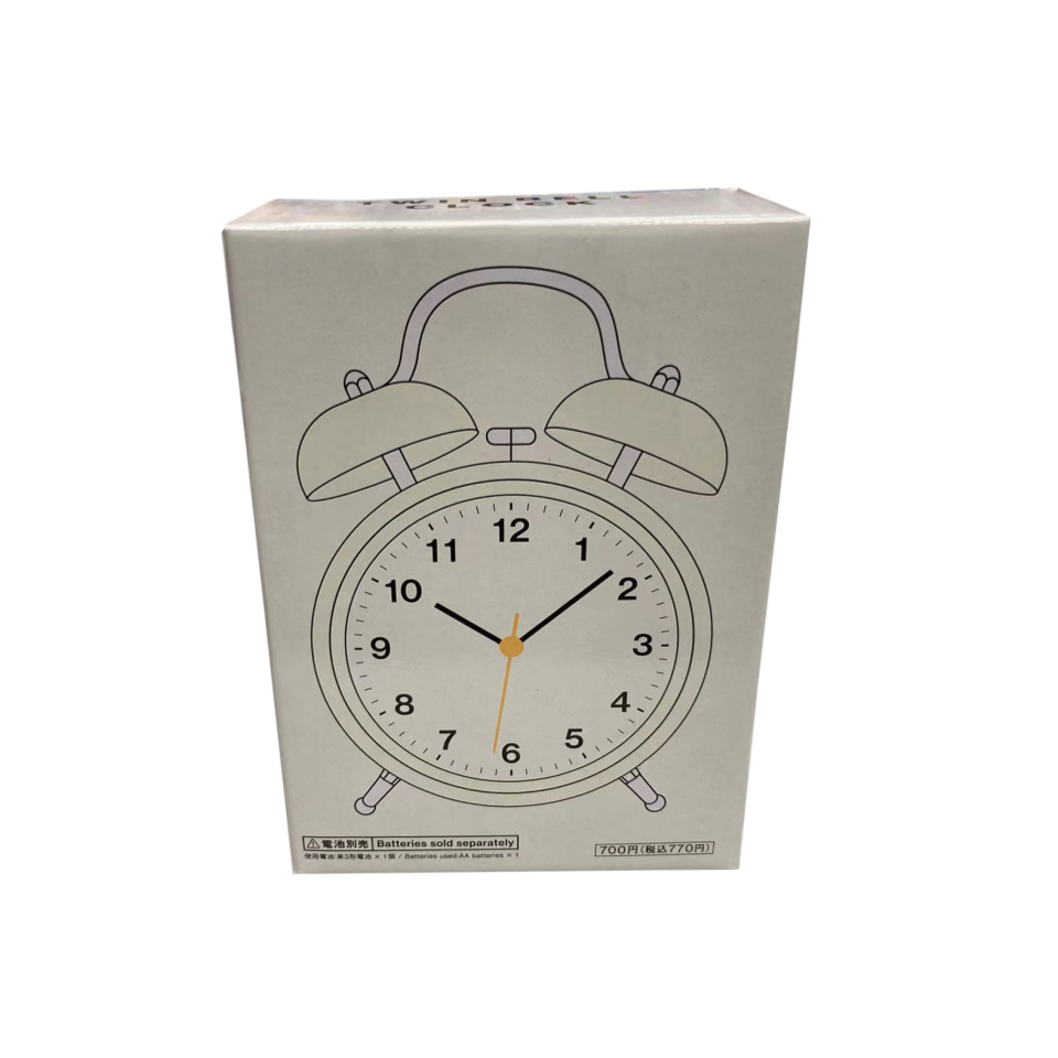 Twin Bell  Clock Ivory