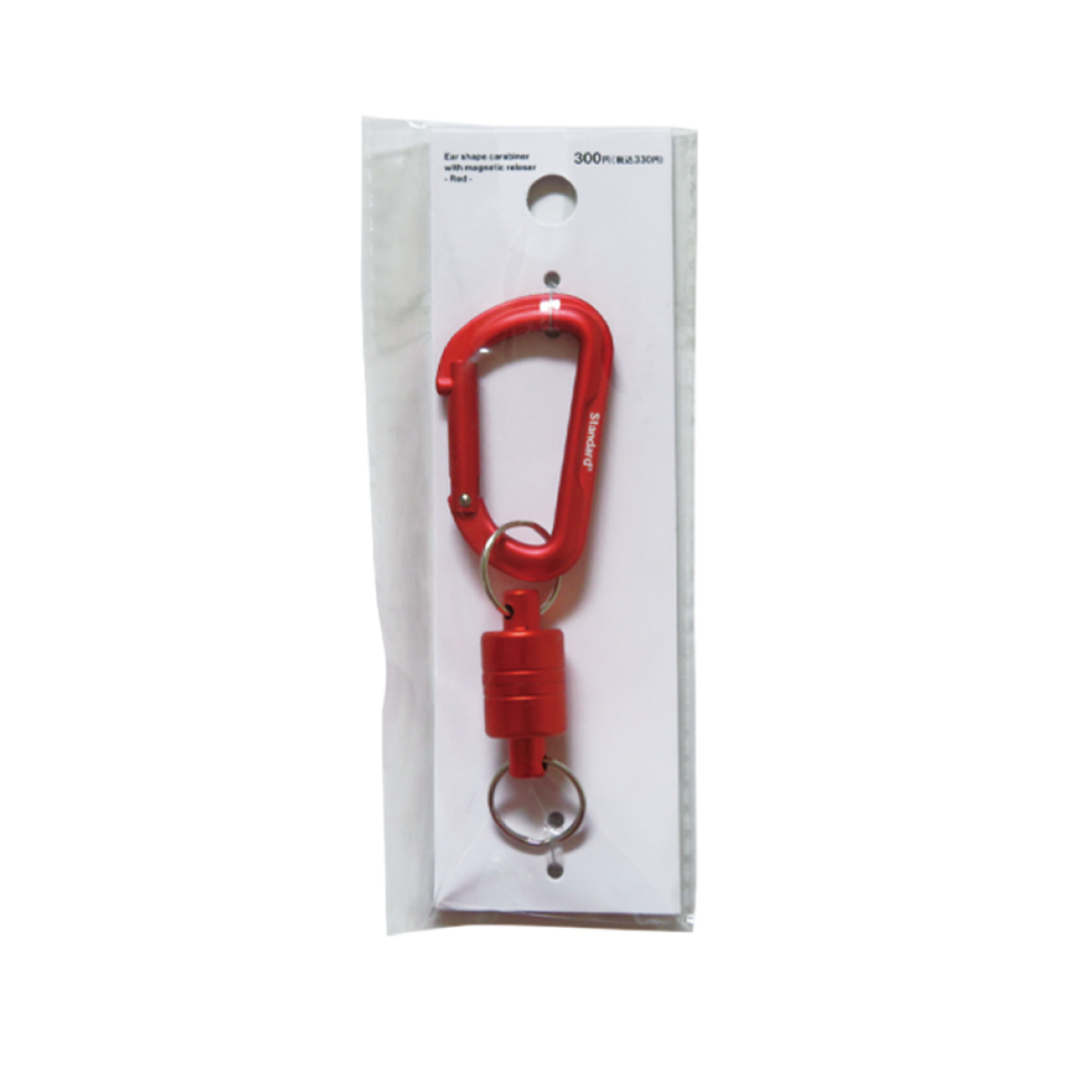 Ear Shape Carabiner with Magnetic Releaser Red