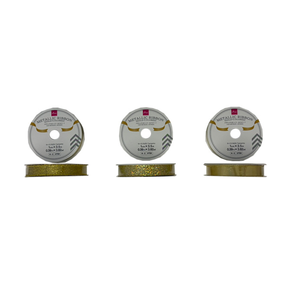 Metallic Ribbon Gold Colored