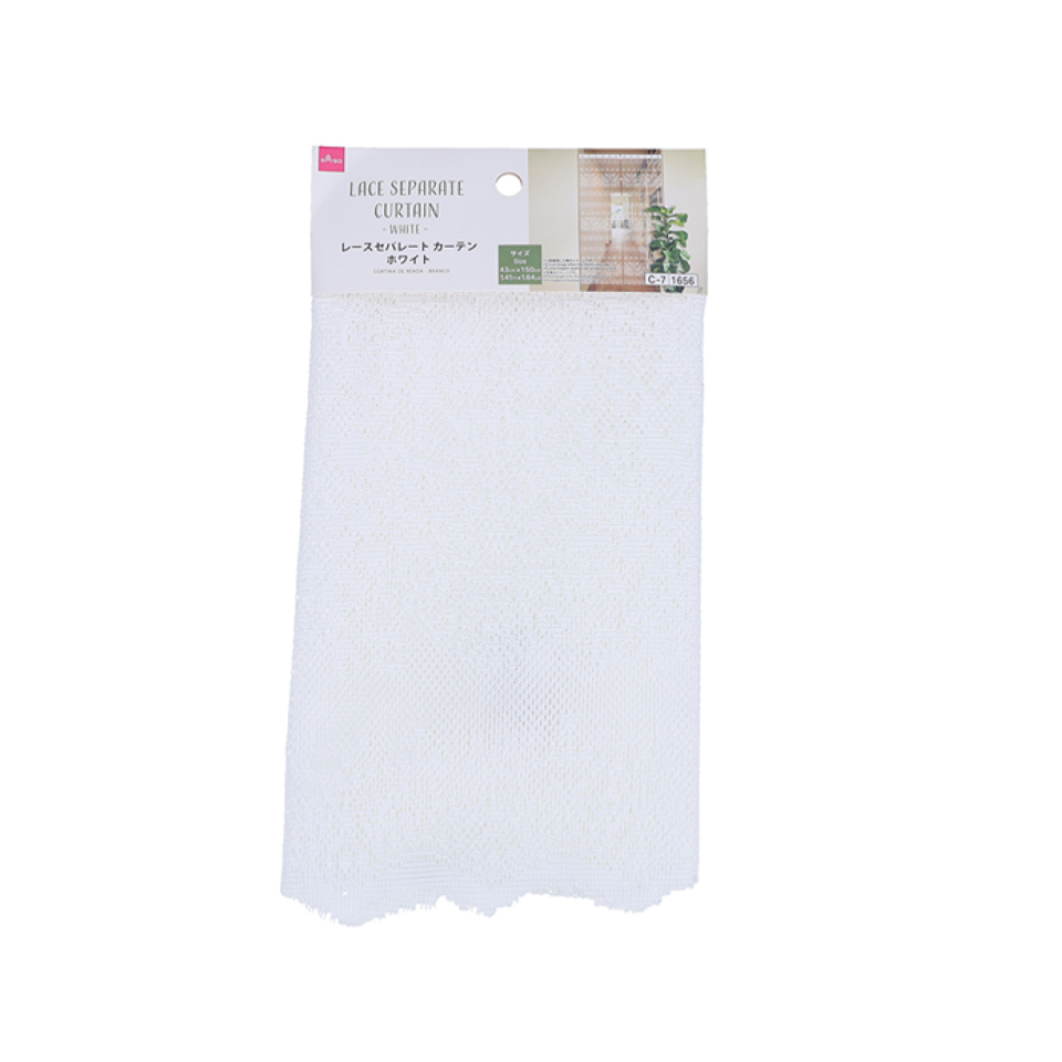 Lace Separate Curtain White 43cm x 150cm