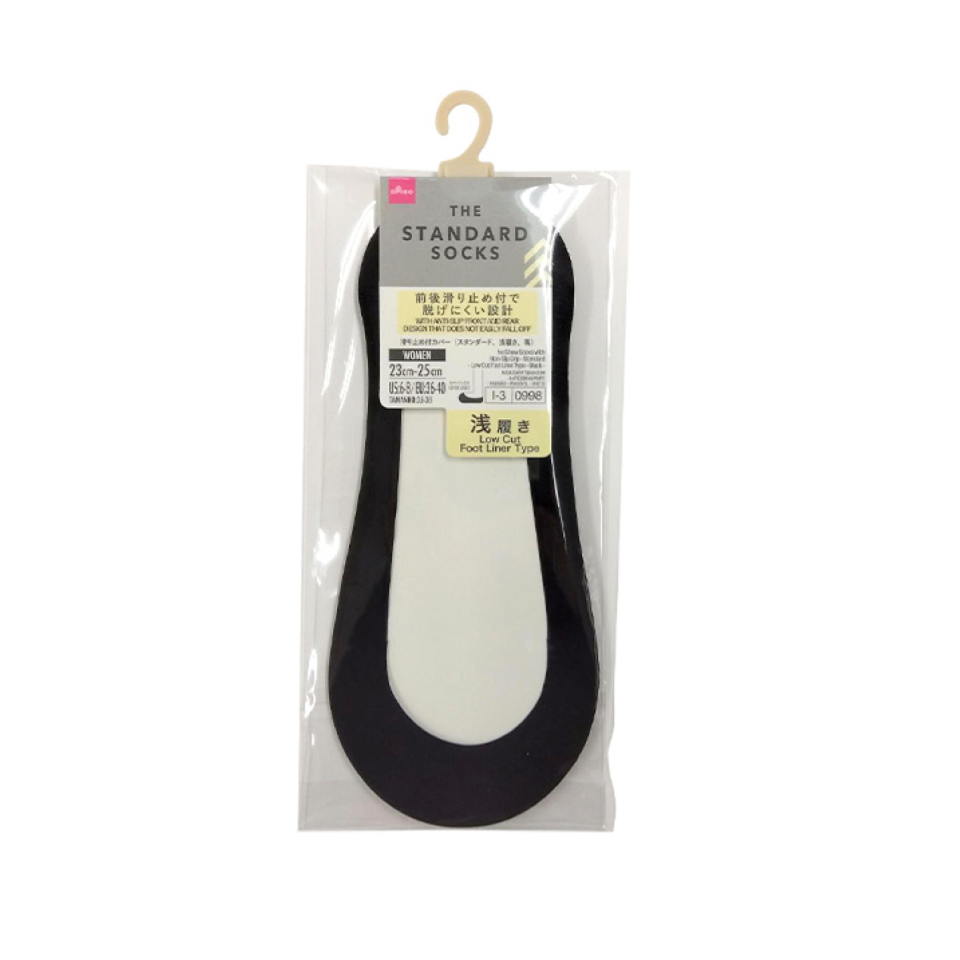 Non Slip Grip Standard Low Cut Foot Liner Type Black