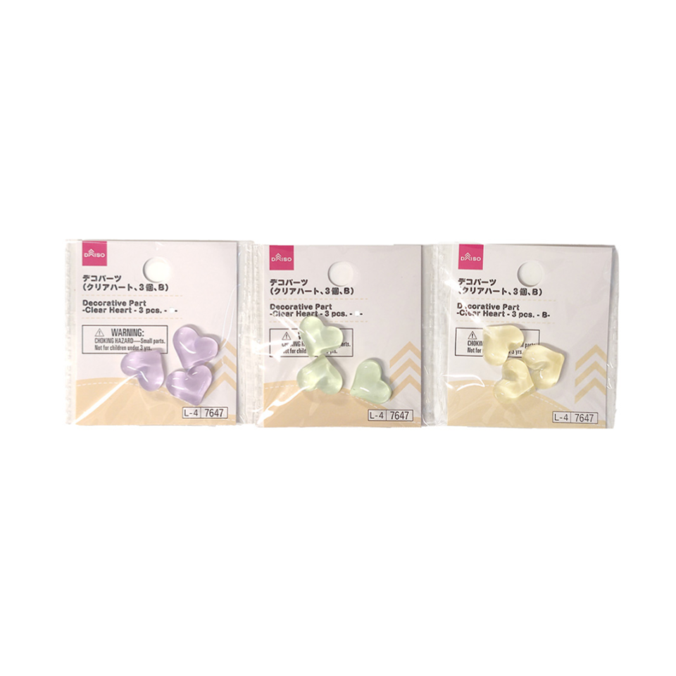 Decorative Part Clear Heart B