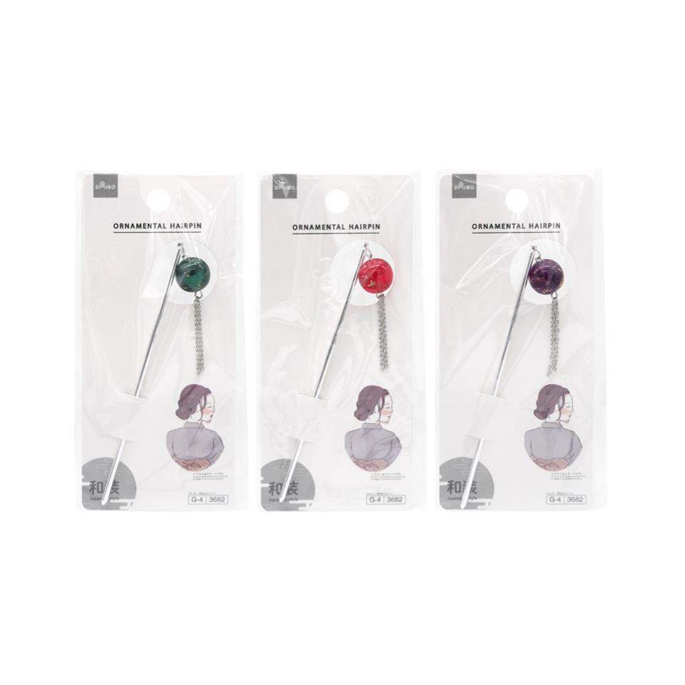 Ornamental Hairpin Japanese Ball and Chain