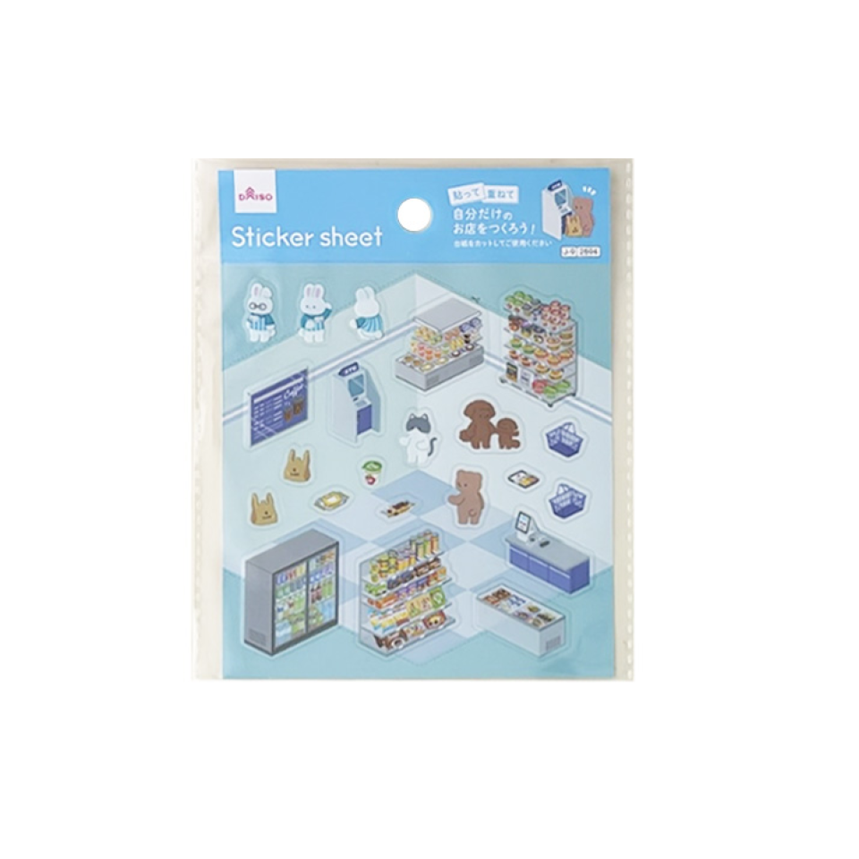 Sticker Sheet Animal World Convenience Store A