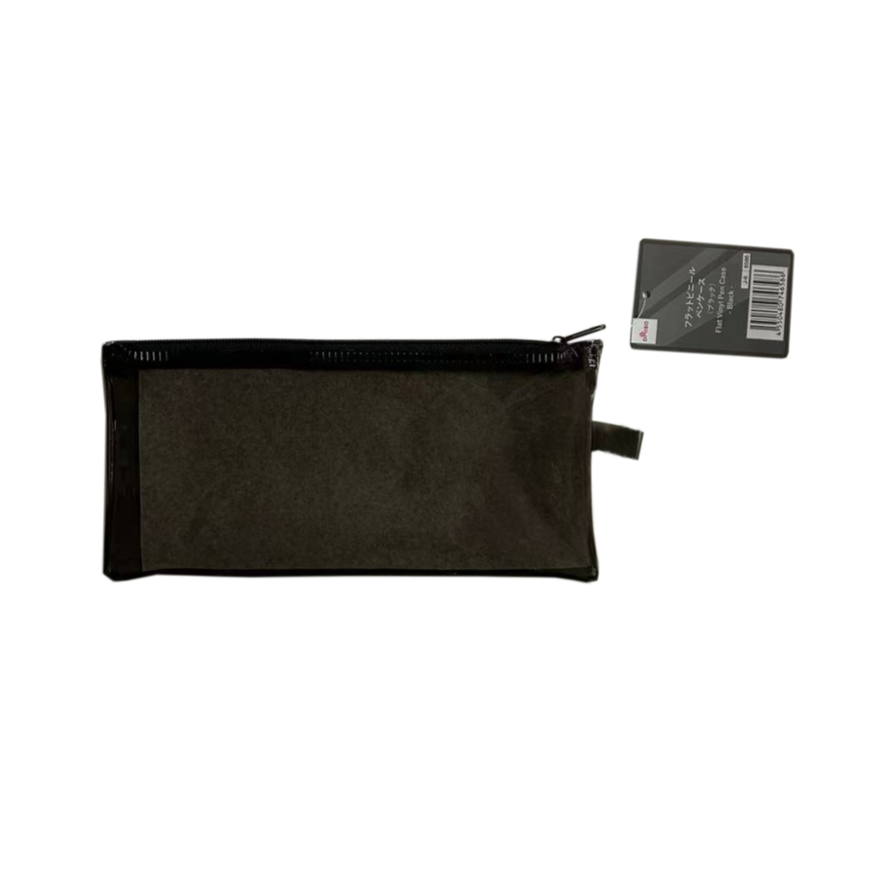 Flat Vinyl Pen Case Black