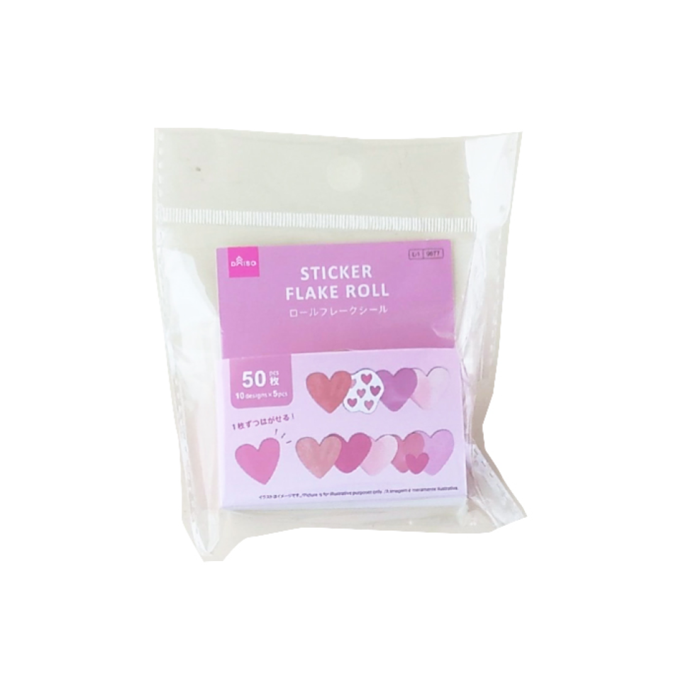 Sticker Flake Roll Simple Heart