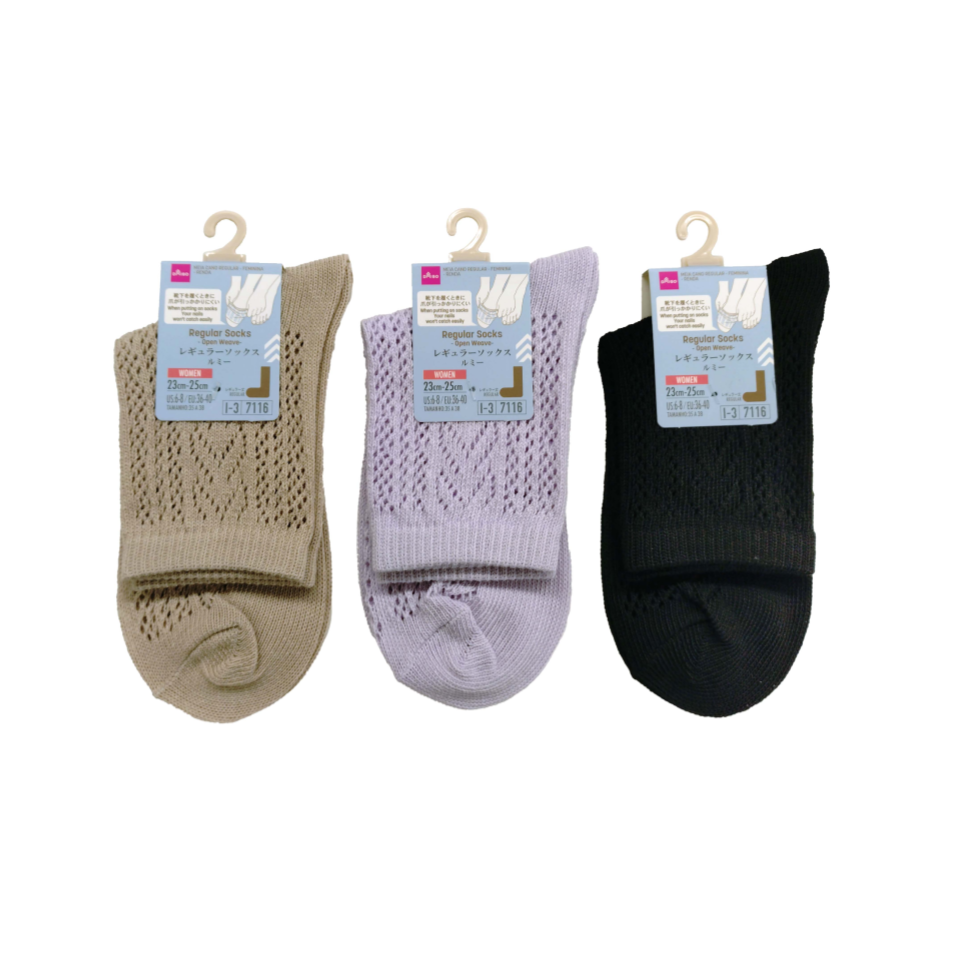 Regular Socks Ladies Open Weave
