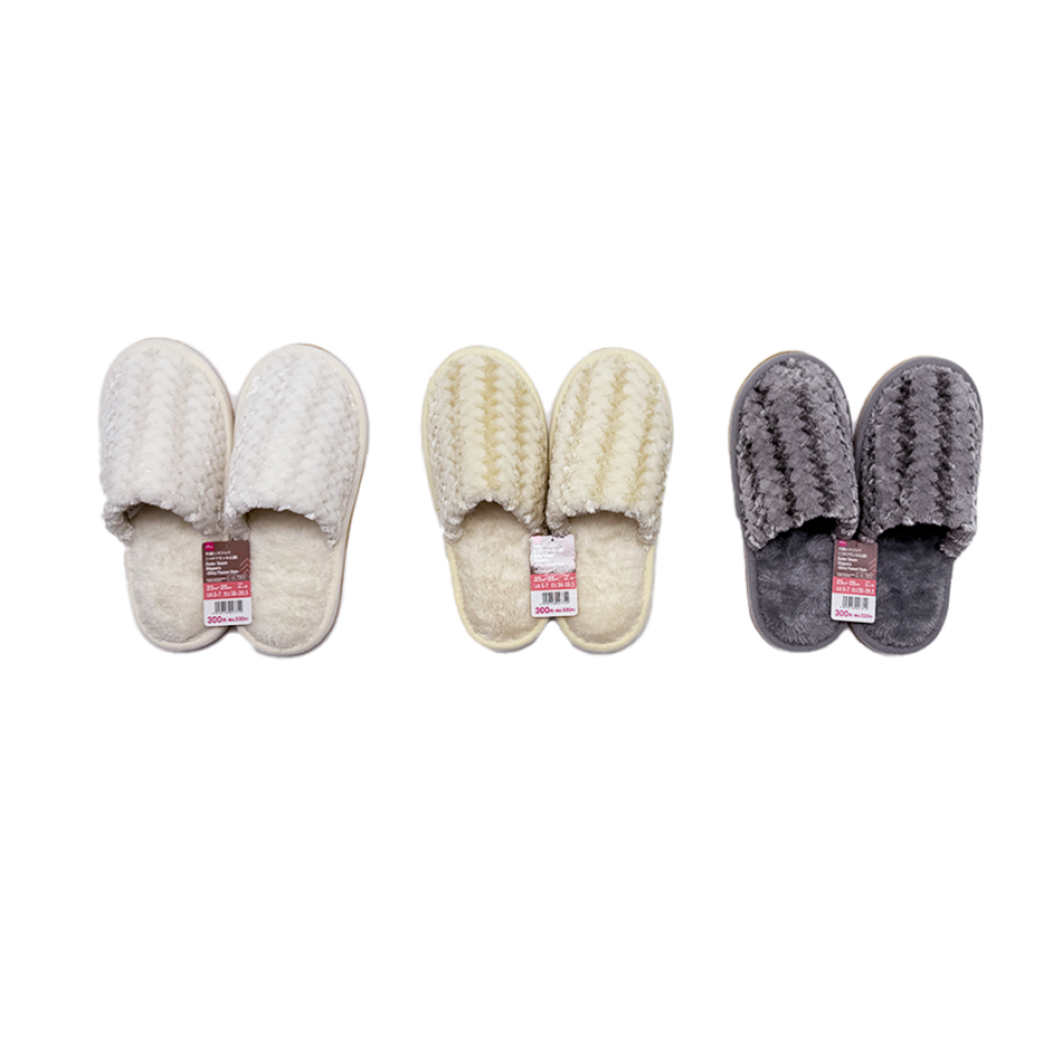 Outer Seam Slippers Shiny Flannel Style