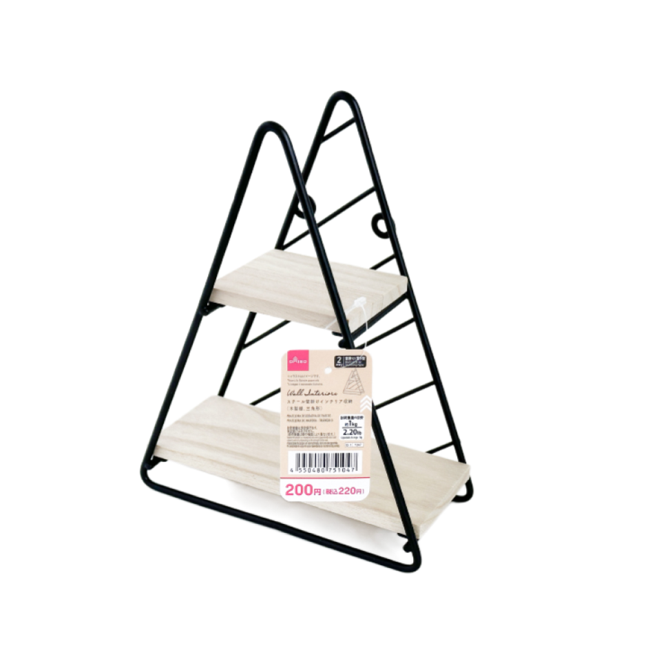 Iron Wall Interior Wood Shelf Triangle