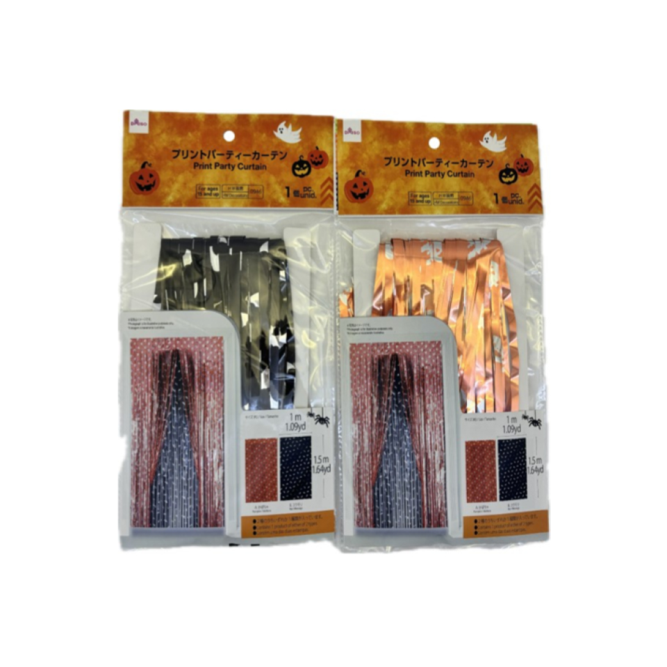 Halloween Print Party Curtain
