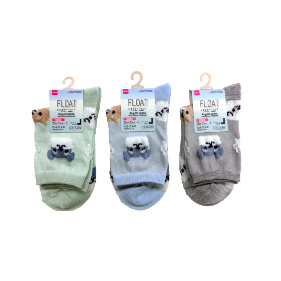 Regular Socks Float Dog Allover Patterned