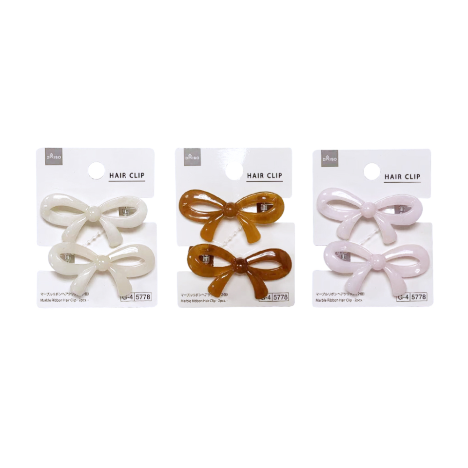 Marble Ribbon Hair Clip
