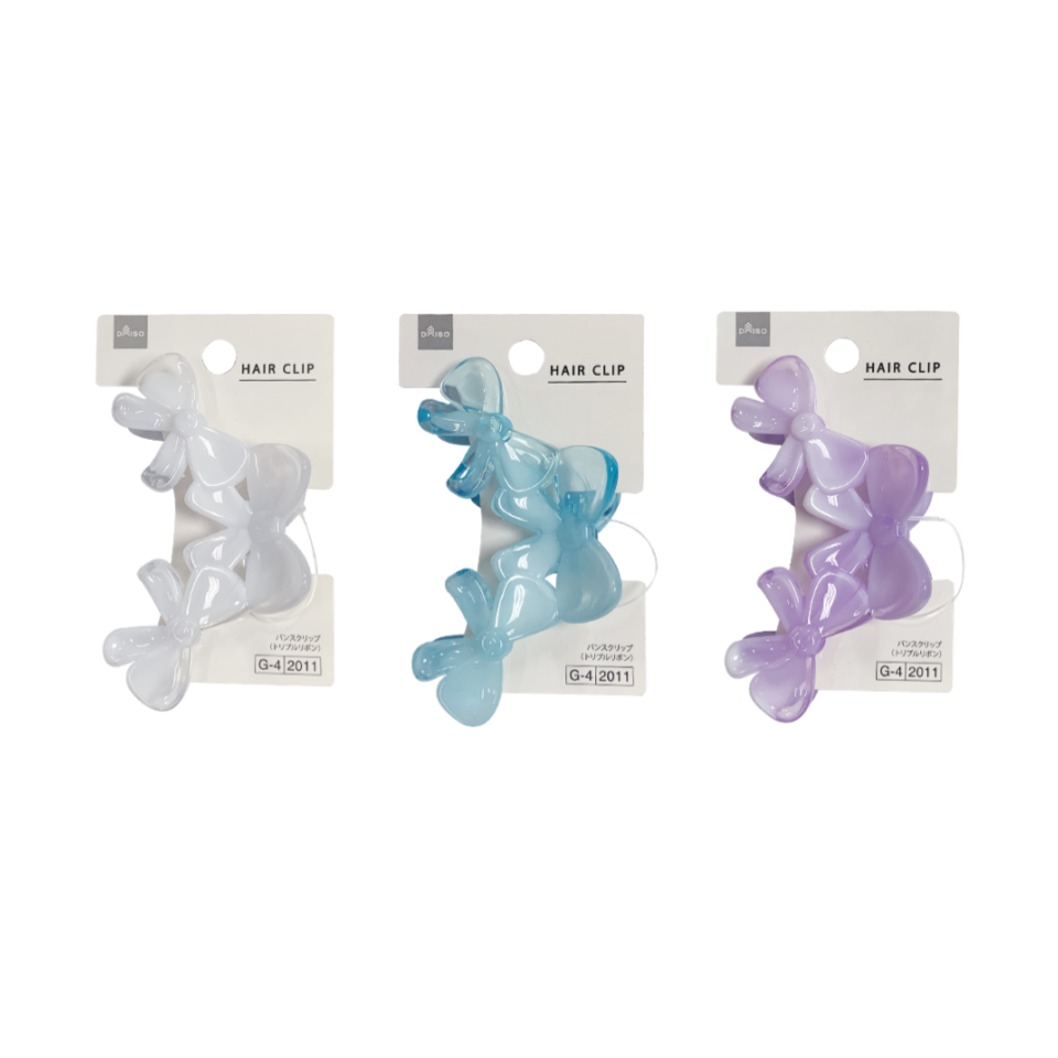 Hair Clip Triple Ribbon