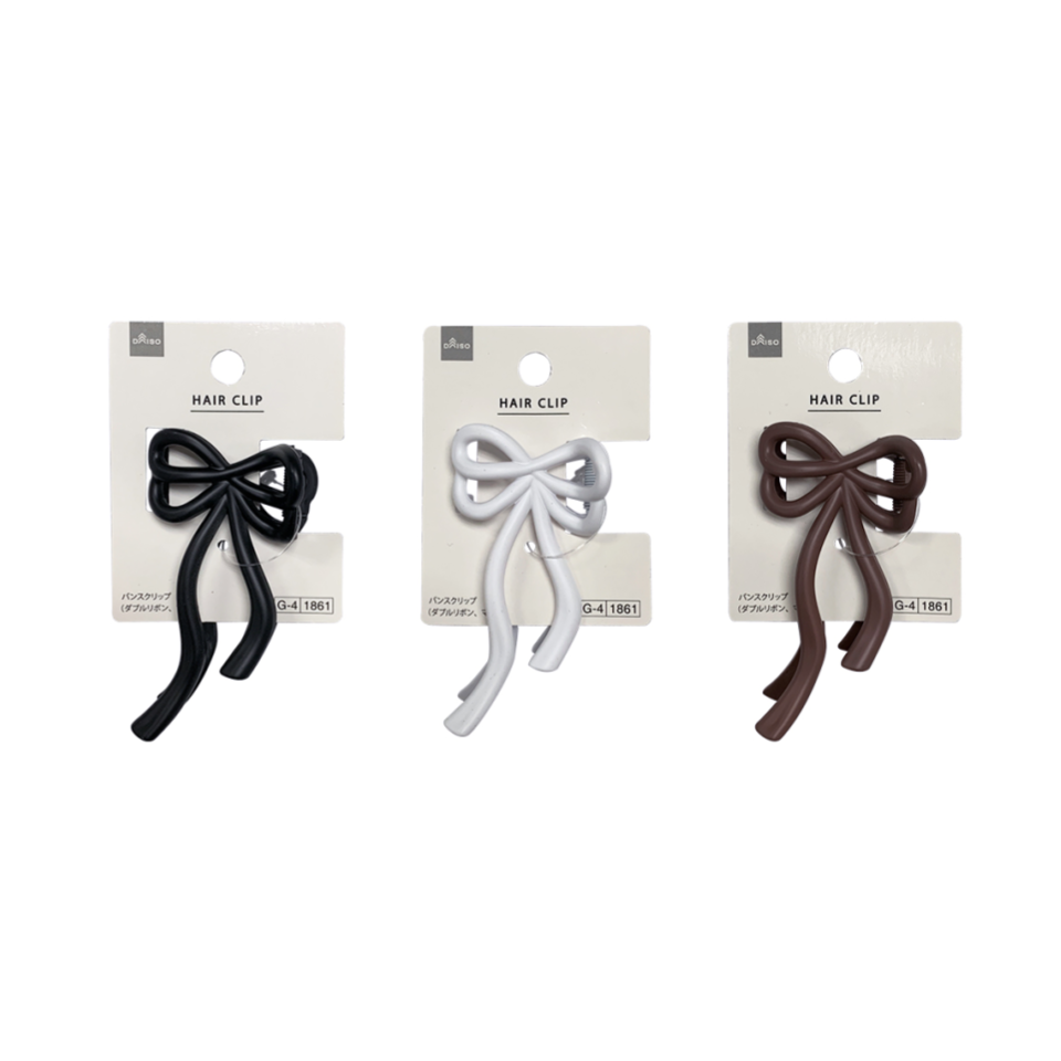 Hair Clip Double Ribbon Matte