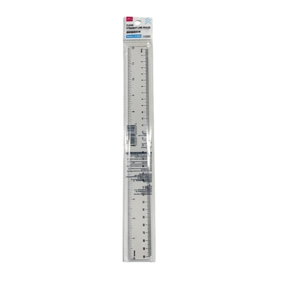 Clear Straight Line Ruler 30cm