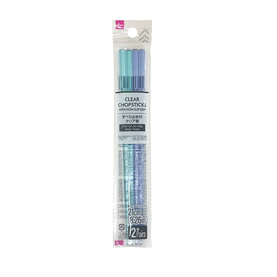 Clear Chopsticks Green/Purple