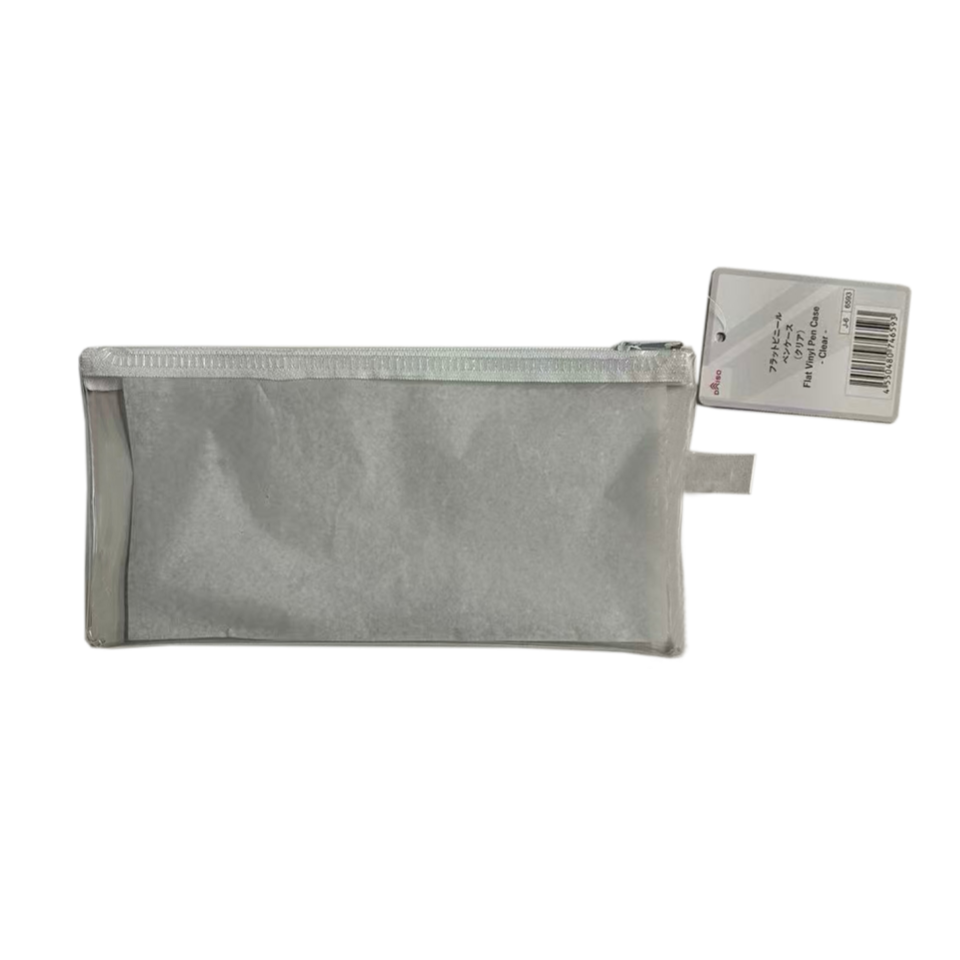 Flat Vinyl Pen Case Clear