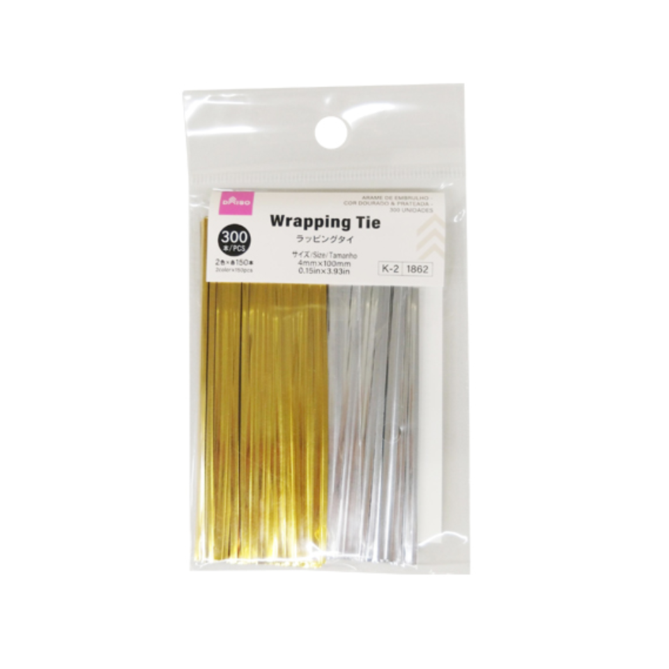 Wrapping Tie Gold/Silver Color 300pcs