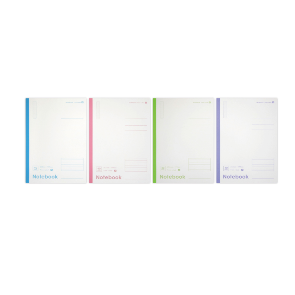 Semi-B5 Notebook Milk Color 7mm Ruled