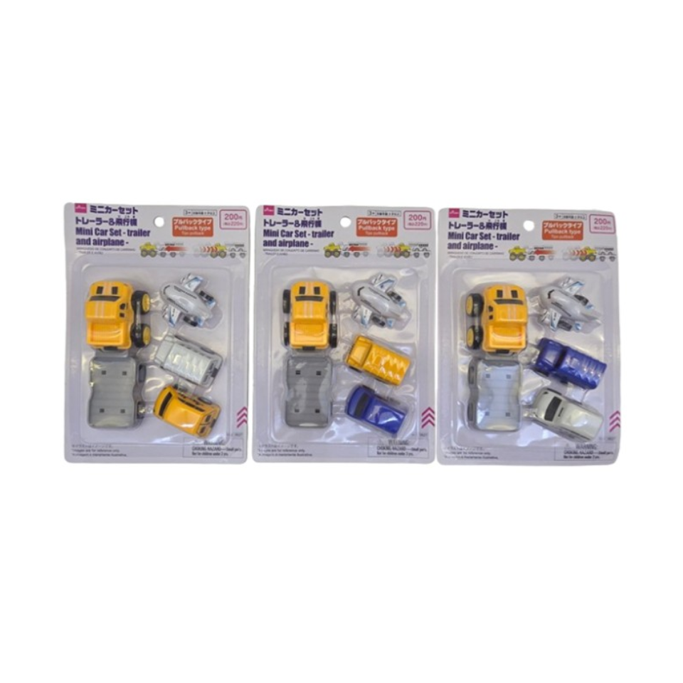 Mini Car Set Trailer and Airplane