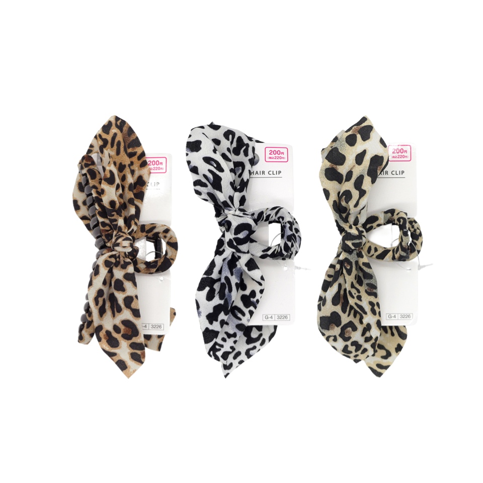 Claw Clip Animal Pattern Scarf Ribbon