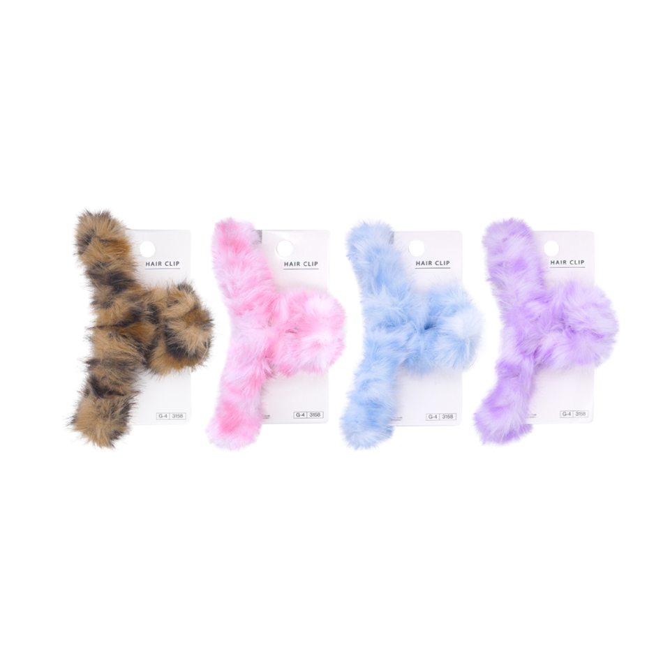 Eco Fur Claw Clip Animal Pattern