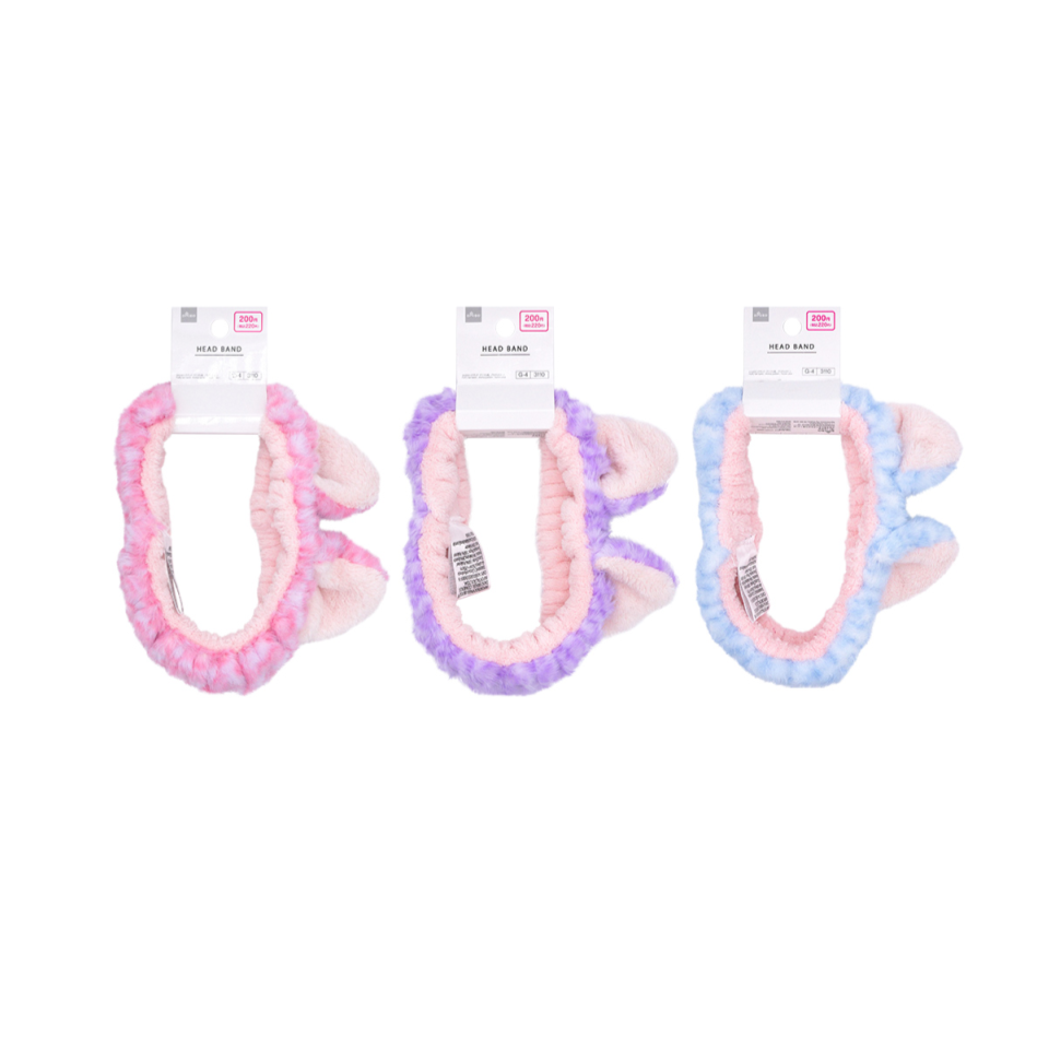 Fluffy Hair Band Animal Pattern Pastel Color