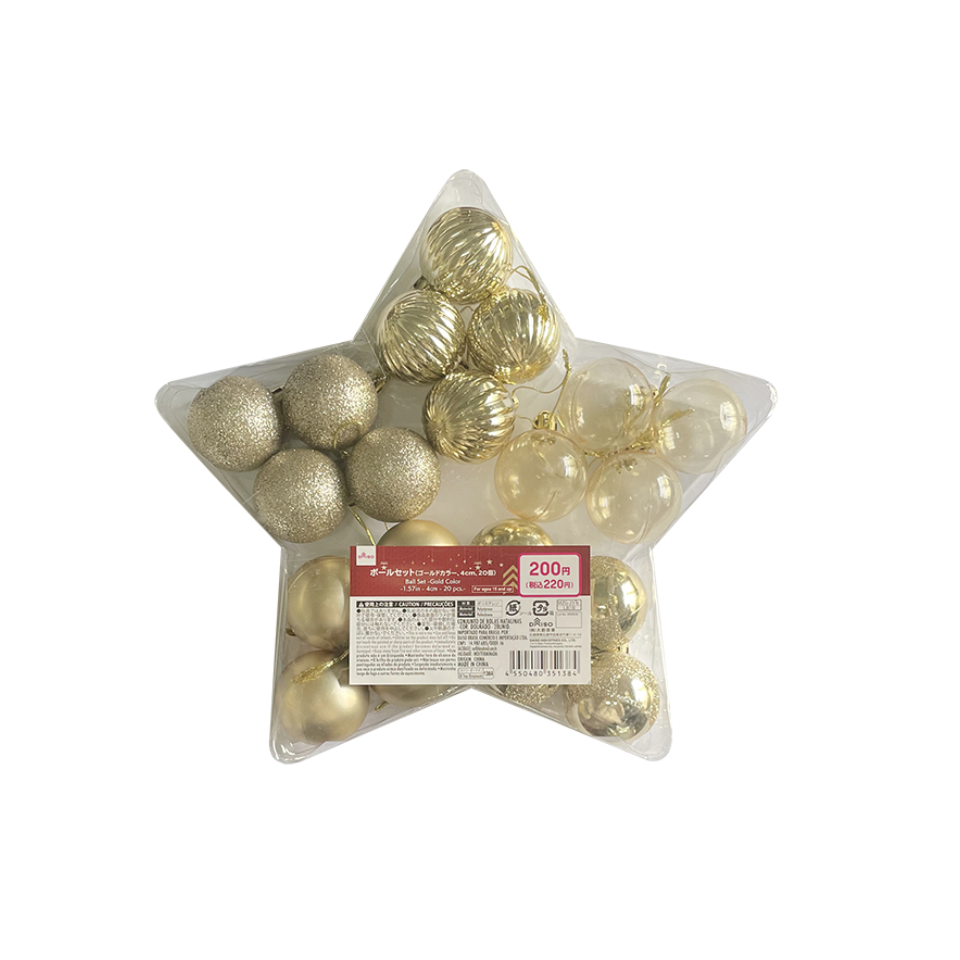 Ball Set Gold Color 4cm
