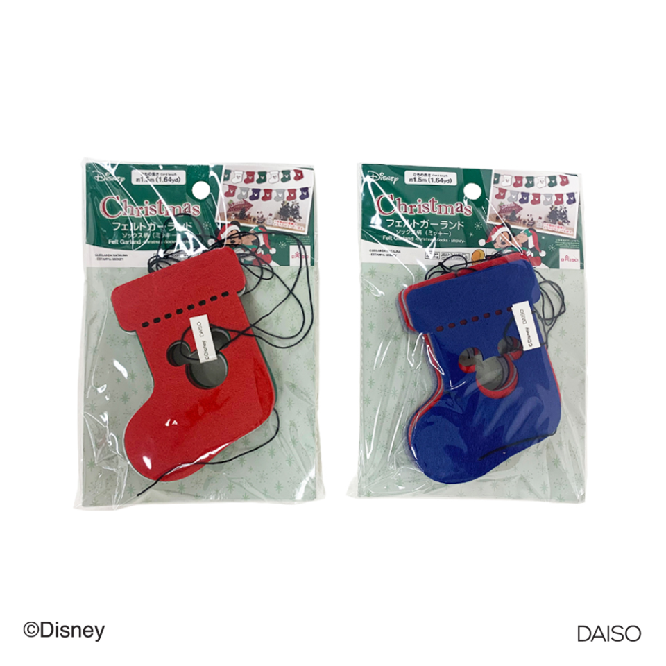 Felt Garland Christmas Socks Mickey
