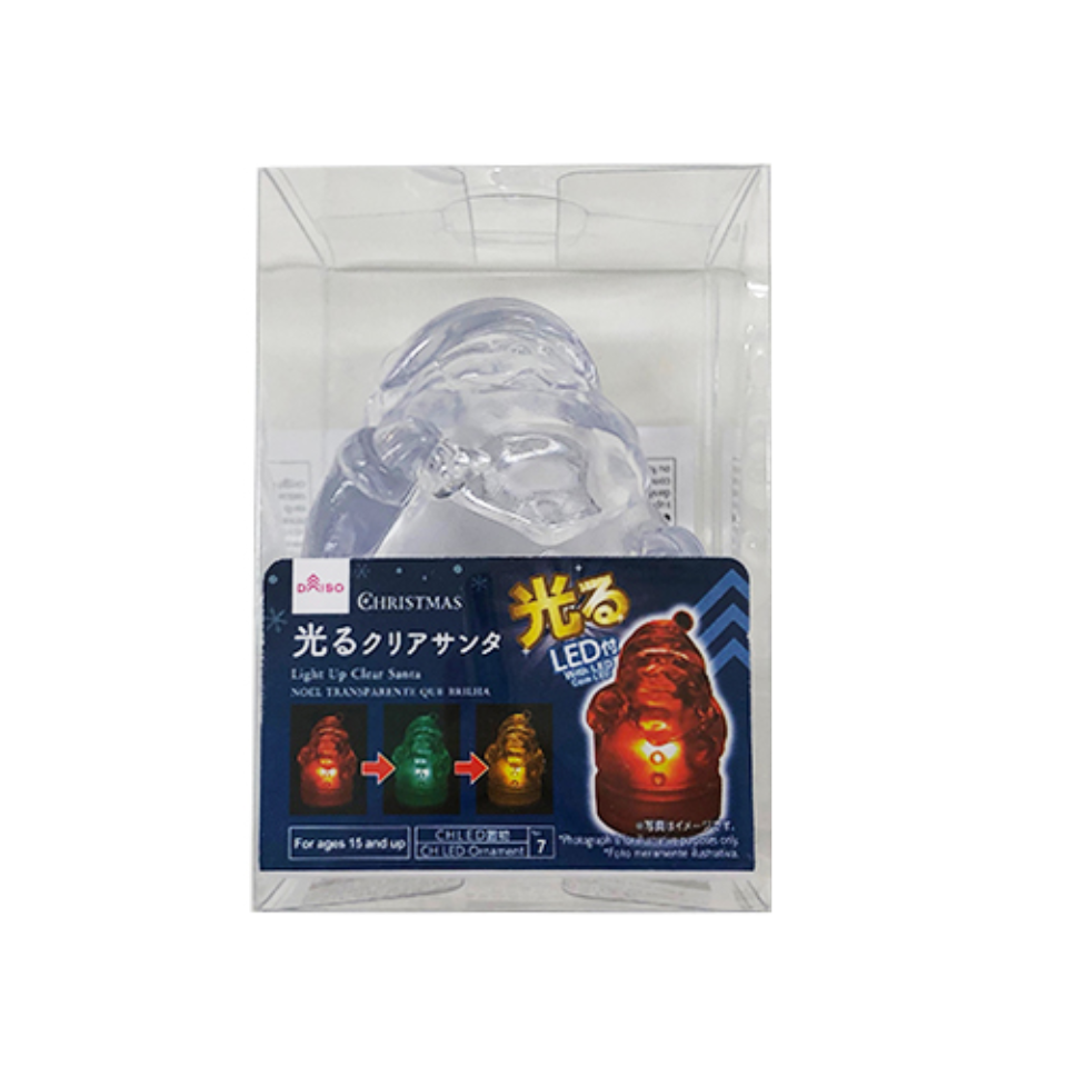 Light Up Clear Santa